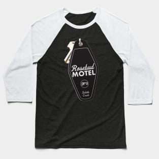 Schitt's Creek Rosebud Motel Key Tag, Retro design in black Baseball T-Shirt